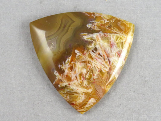 Condor Sagenite Agate Cabochon | Chalcedony from Patagonia Argentina | AG307 - Gem Enthusiast