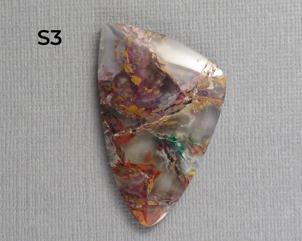 Confetti Chalcedony Cabochon | 35.5–43mm, avg 38.08ct | Sold Per Stone | Indonesia | CF108 - Gem Enthusiast