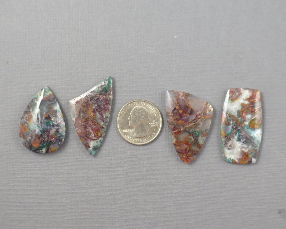 Confetti Chalcedony Cabochon | 35.5–43mm, avg 38.08ct | Sold Per Stone | Indonesia | CF108 - Gem Enthusiast