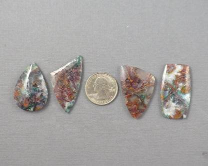 Confetti Chalcedony Cabochon | 35.5–43mm, avg 38.08ct | Sold Per Stone | Indonesia | CF108 - Gem Enthusiast