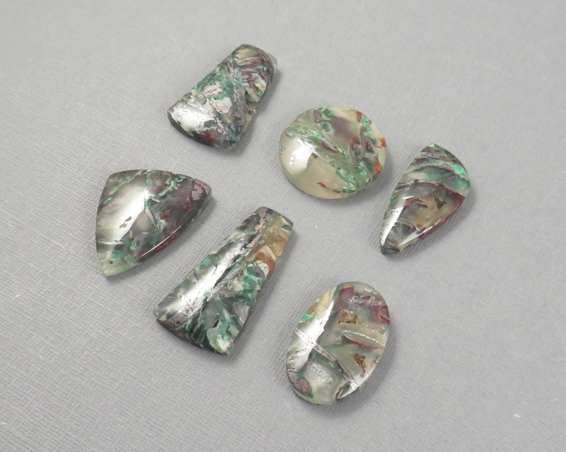 Confetti Chalcedony Cabochon Freeform | 26.5–38mm, avg 32.58ct | Per Stone | Indonesia | CF103 - Gem Enthusiast