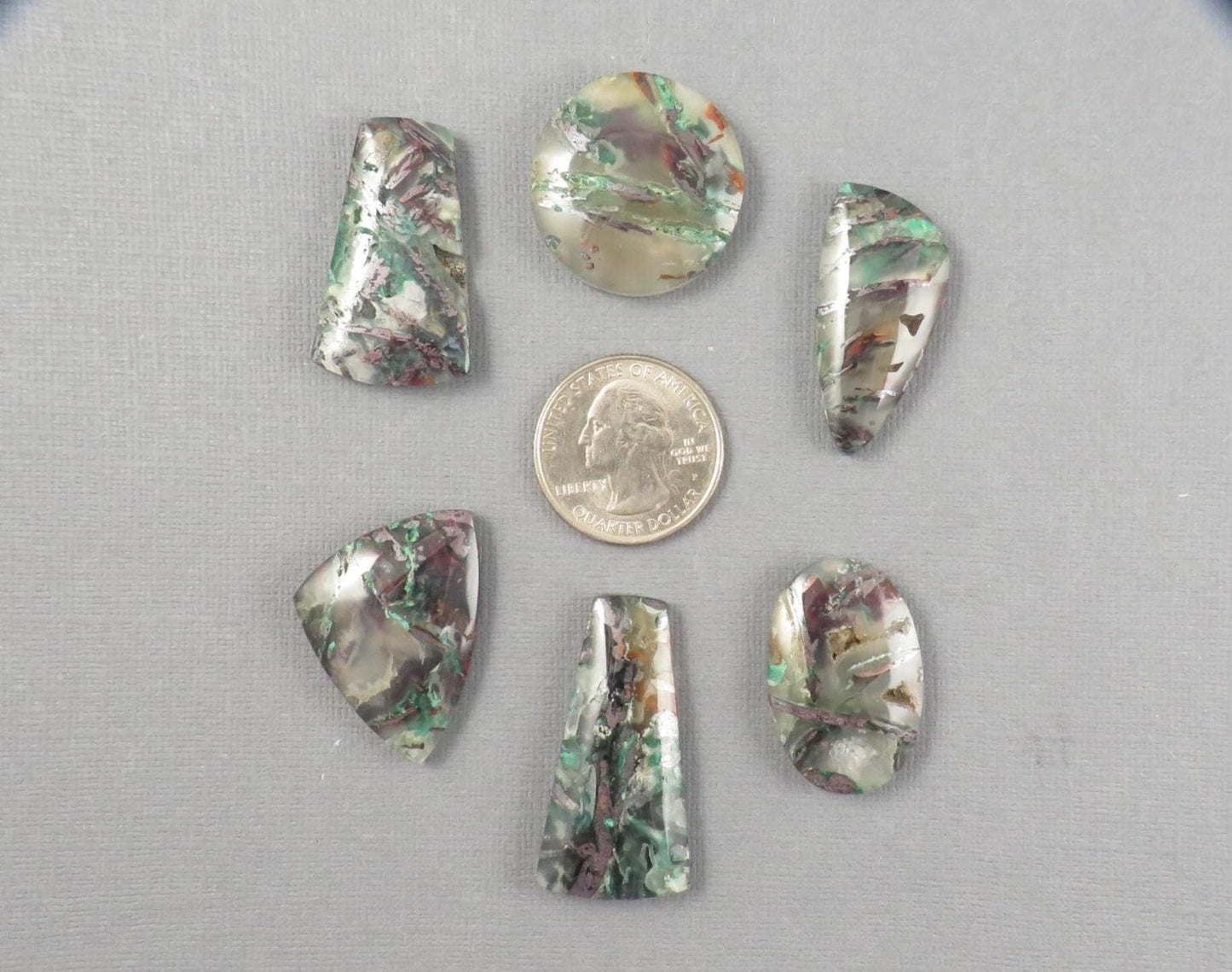 Confetti Chalcedony Cabochon Freeform | 26.5–38mm, avg 32.58ct | Per Stone | Indonesia | CF103 - Gem Enthusiast