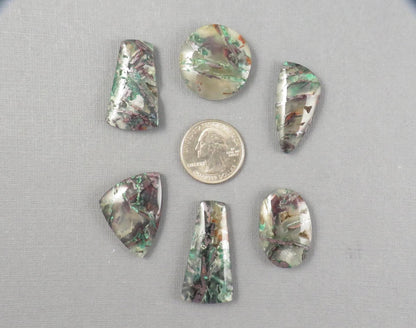 Confetti Chalcedony Cabochon Freeform | 26.5–38mm, avg 32.58ct | Per Stone | Indonesia | CF103 - Gem Enthusiast