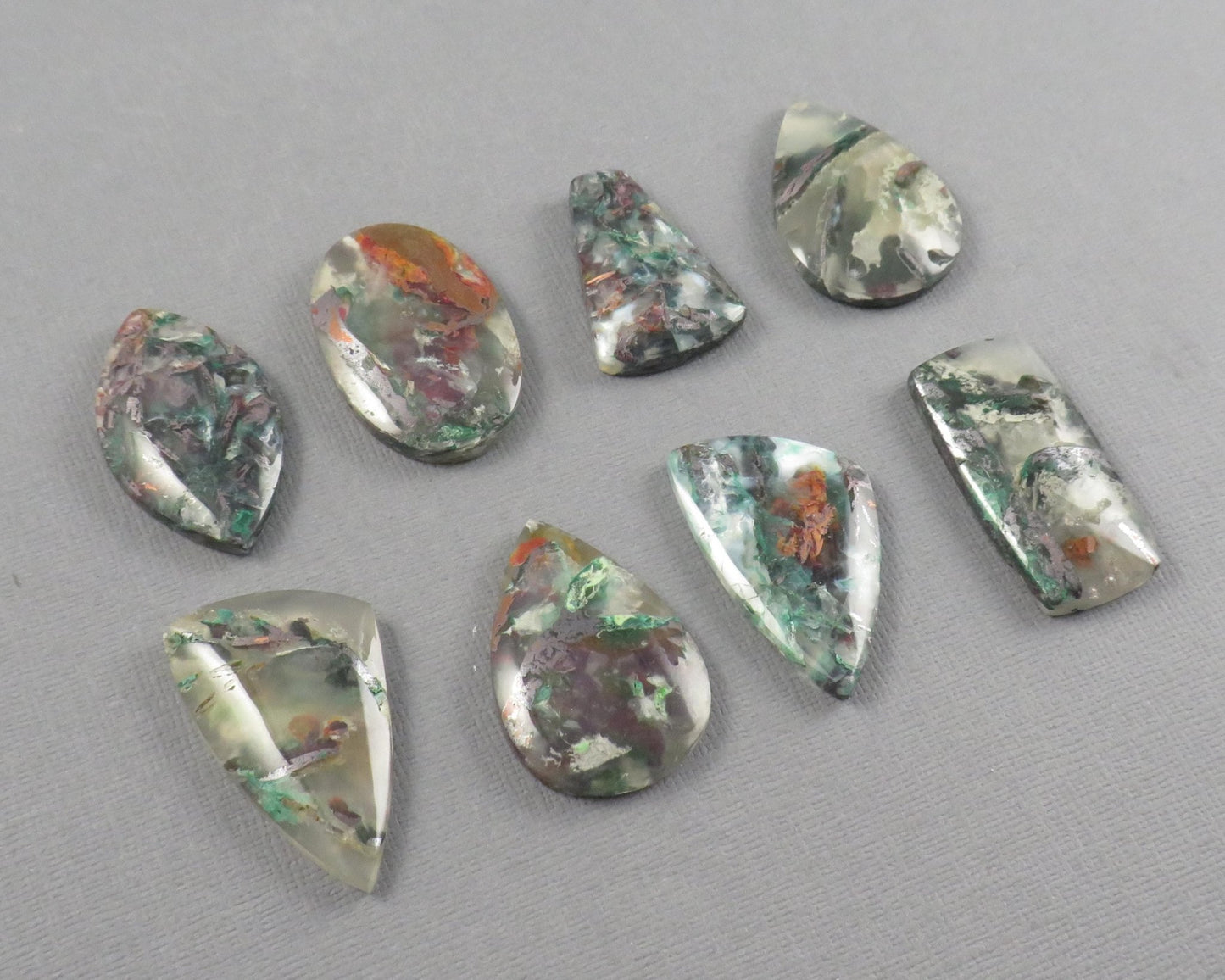 Confetti Chalcedony Cabochon Freeform | 28–35mm, avg 31.09ct | Per Stone | Indonesia | CF106 - Gem Enthusiast