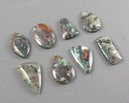 Confetti Chalcedony Cabochon Freeform | 28–35mm, avg 31.09ct | Per Stone | Indonesia | CF106 - Gem Enthusiast