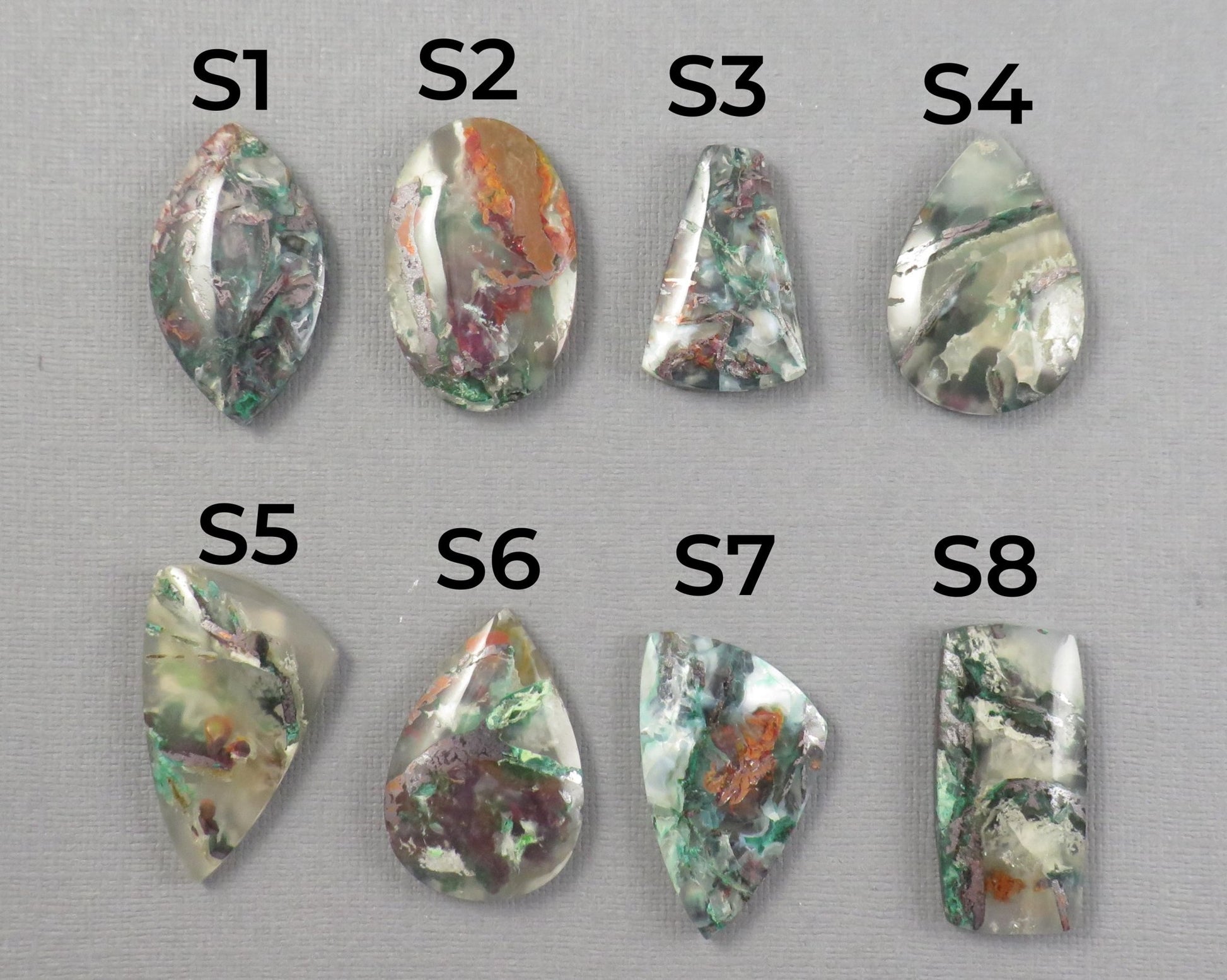 Confetti Chalcedony Cabochon Freeform | 28–35mm, avg 31.09ct | Per Stone | Indonesia | CF106 - Gem Enthusiast