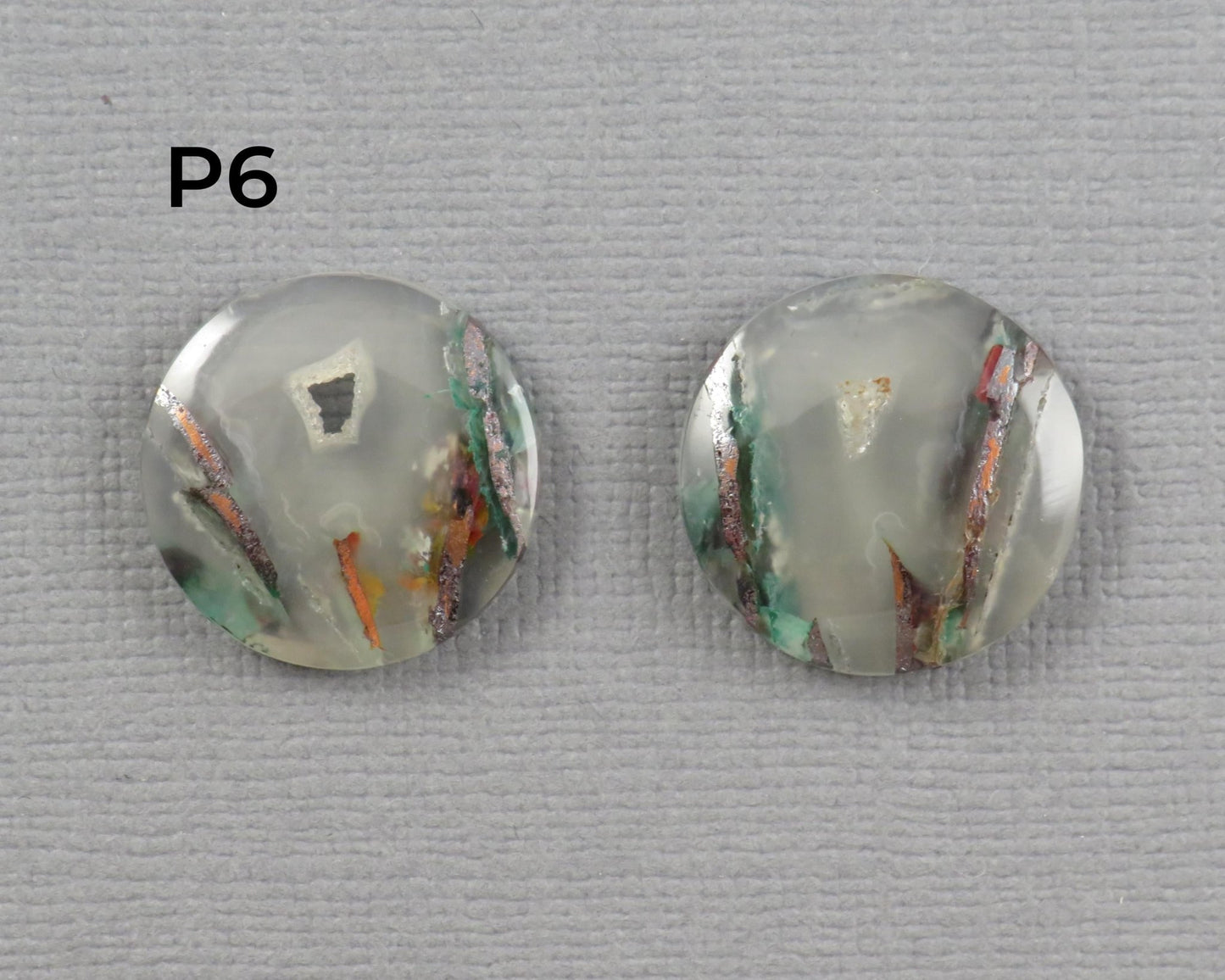 Confetti Chalcedony Cabochon Pairs | 17–23mm, avg 19ct | Per Pair | Indonesia | CF114 - Gem Enthusiast