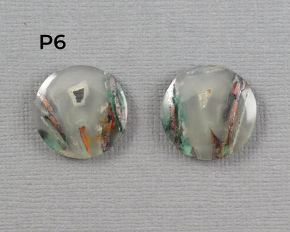 Confetti Chalcedony Cabochon Pairs | 17–23mm, avg 19ct | Per Pair | Indonesia | CF114 - Gem Enthusiast