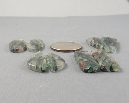 Confetti Chalcedony Cabochon Pairs | 28.5–32mm, avg 25ct | Per Pair | Indonesia | CF112 - Gem Enthusiast