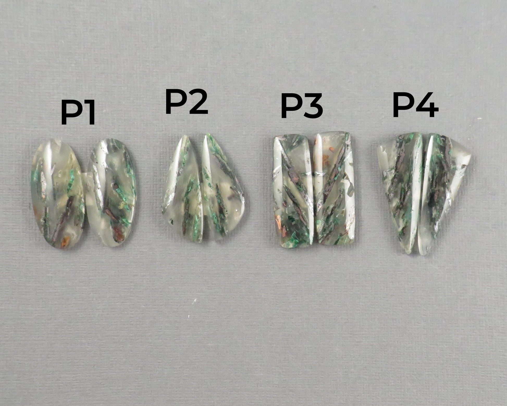 Confetti Chalcedony Cabochon Pairs | 28.5–32mm, avg 25ct | Per Pair | Indonesia | CF112 - Gem Enthusiast