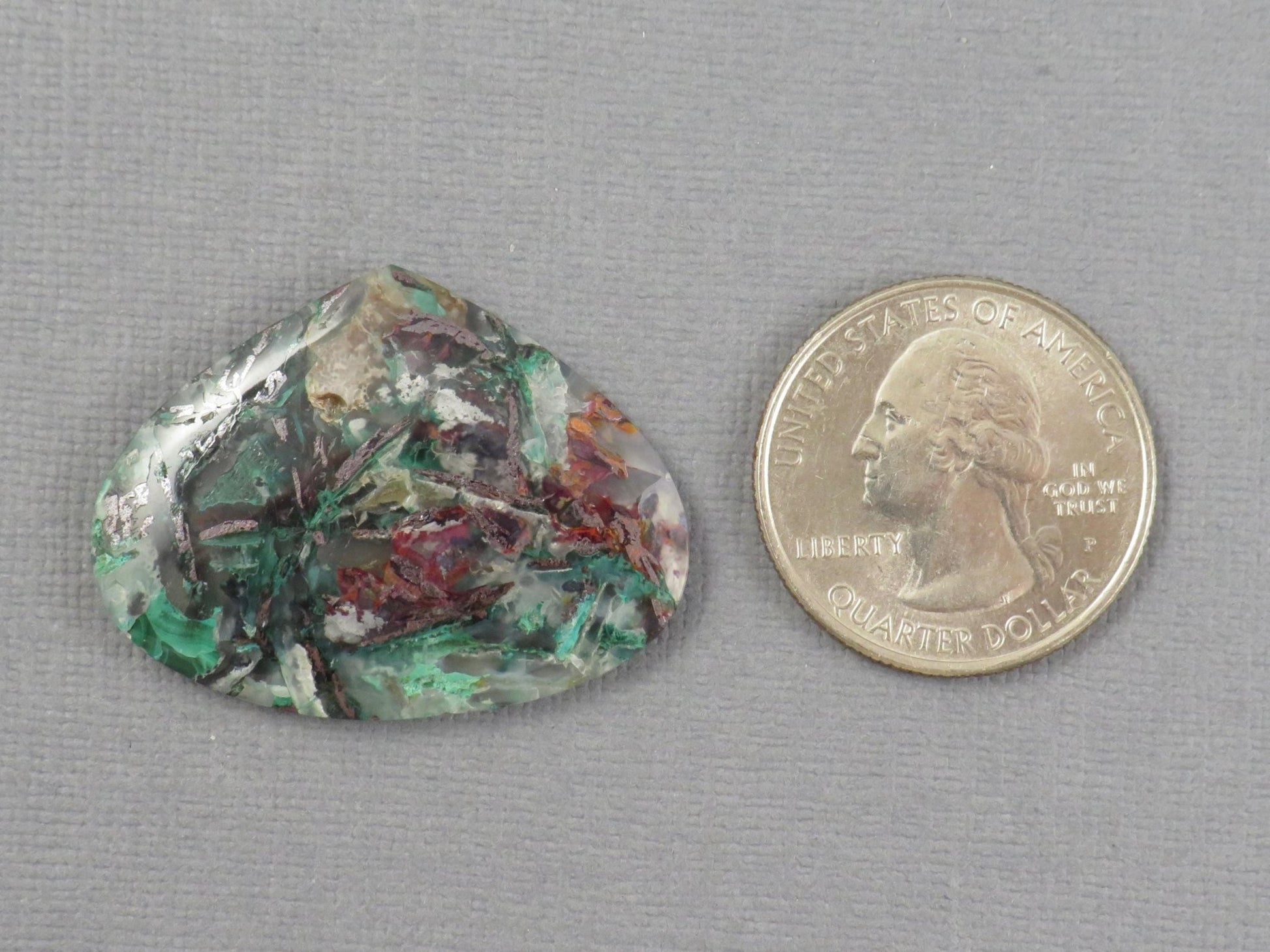 Confetti Chalcedony Cabochon Pear | 36x27mm, 32ct | Indonesia | CF109 - Gem Enthusiast