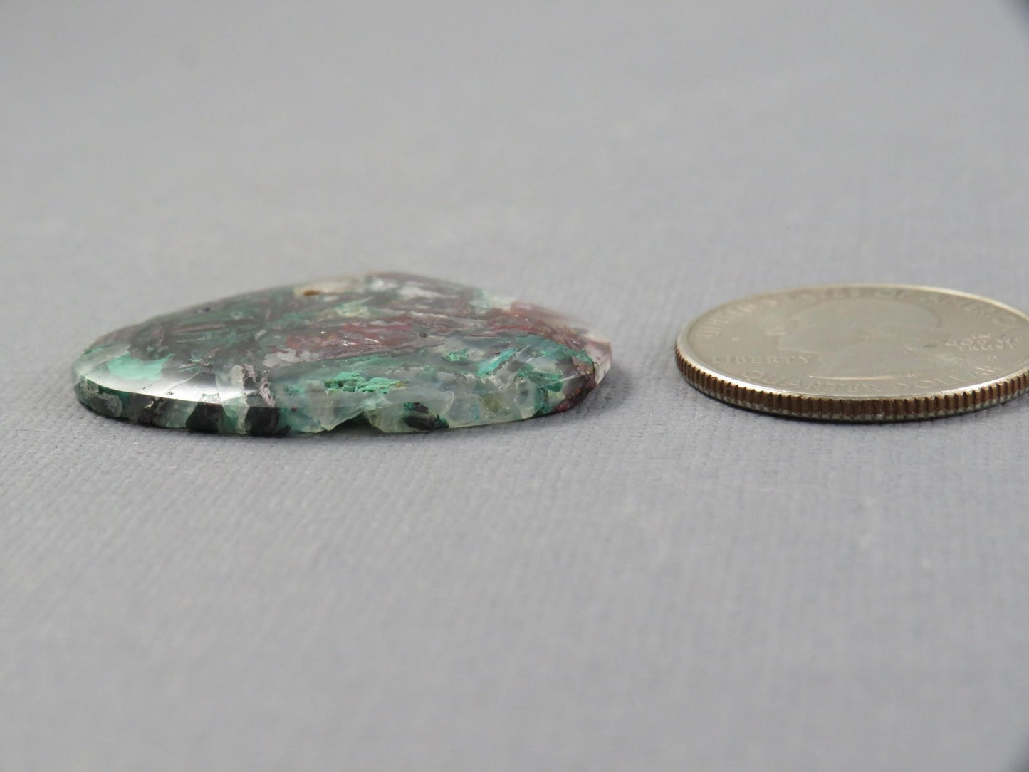 Confetti Chalcedony Cabochon Pear | 36x27mm, 32ct | Indonesia | CF109 - Gem Enthusiast