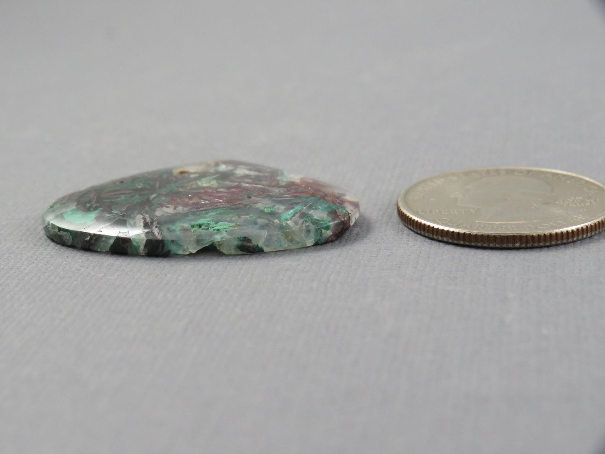 Confetti Chalcedony Cabochon Pear | 36x27mm, 32ct | Indonesia | CF109 - Gem Enthusiast