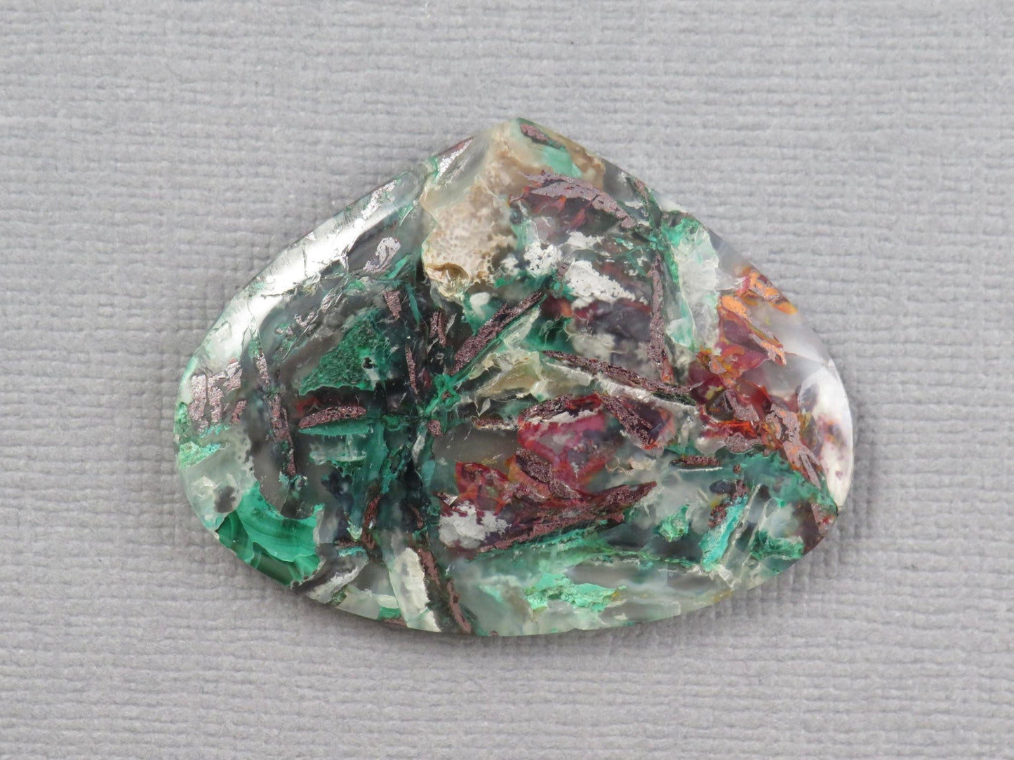 Confetti Chalcedony Cabochon Pear | 36x27mm, 32ct | Indonesia | CF109 - Gem Enthusiast