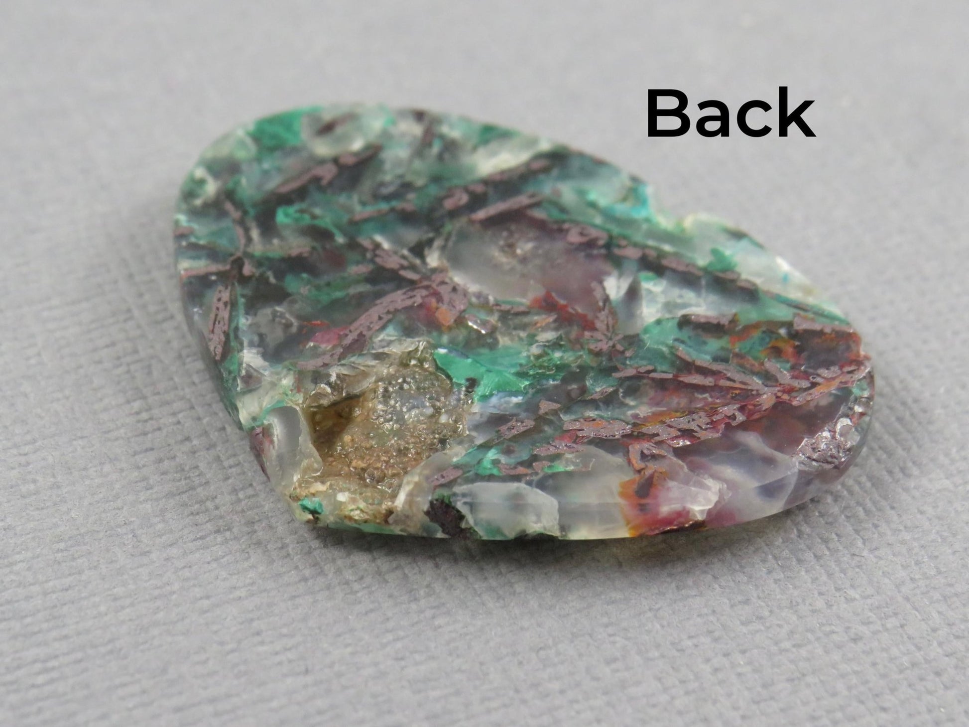 Confetti Chalcedony Cabochon Pear | 36x27mm, 32ct | Indonesia | CF109 - Gem Enthusiast