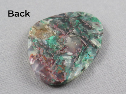 Confetti Chalcedony Cabochon Pear | 36x27mm, 32ct | Indonesia | CF109 - Gem Enthusiast