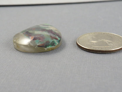 Confetti Chalcedony Cabochon Pear | Confetti Chalcedony | 33mm x 24mm x 6.5mm, 37.11ct | Indonesia | CF101 - Gem Enthusiast