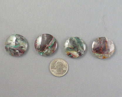 Confetti Chalcedony Cabochon Round | 28–29mm, avg 53.78ct | Per Stone | Indonesia | CF105 - Gem Enthusiast