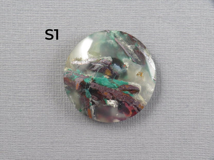 Confetti Chalcedony Cabochon Round | 28–29mm, avg 53.78ct | Per Stone | Indonesia | CF105 - Gem Enthusiast