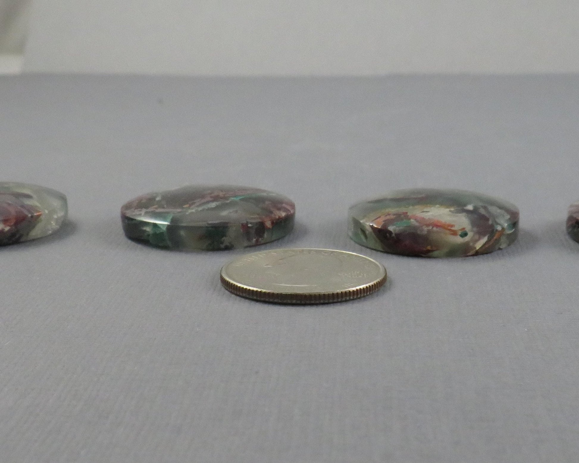 Confetti Chalcedony Cabochon Round | 28–29mm, avg 53.78ct | Per Stone | Indonesia | CF105 - Gem Enthusiast