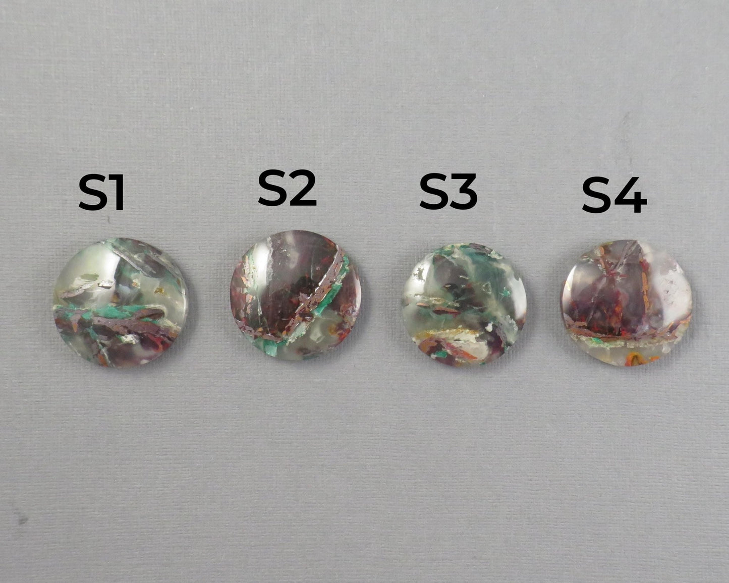 Confetti Chalcedony Cabochon Round | 28–29mm, avg 53.78ct | Per Stone | Indonesia | CF105 - Gem Enthusiast