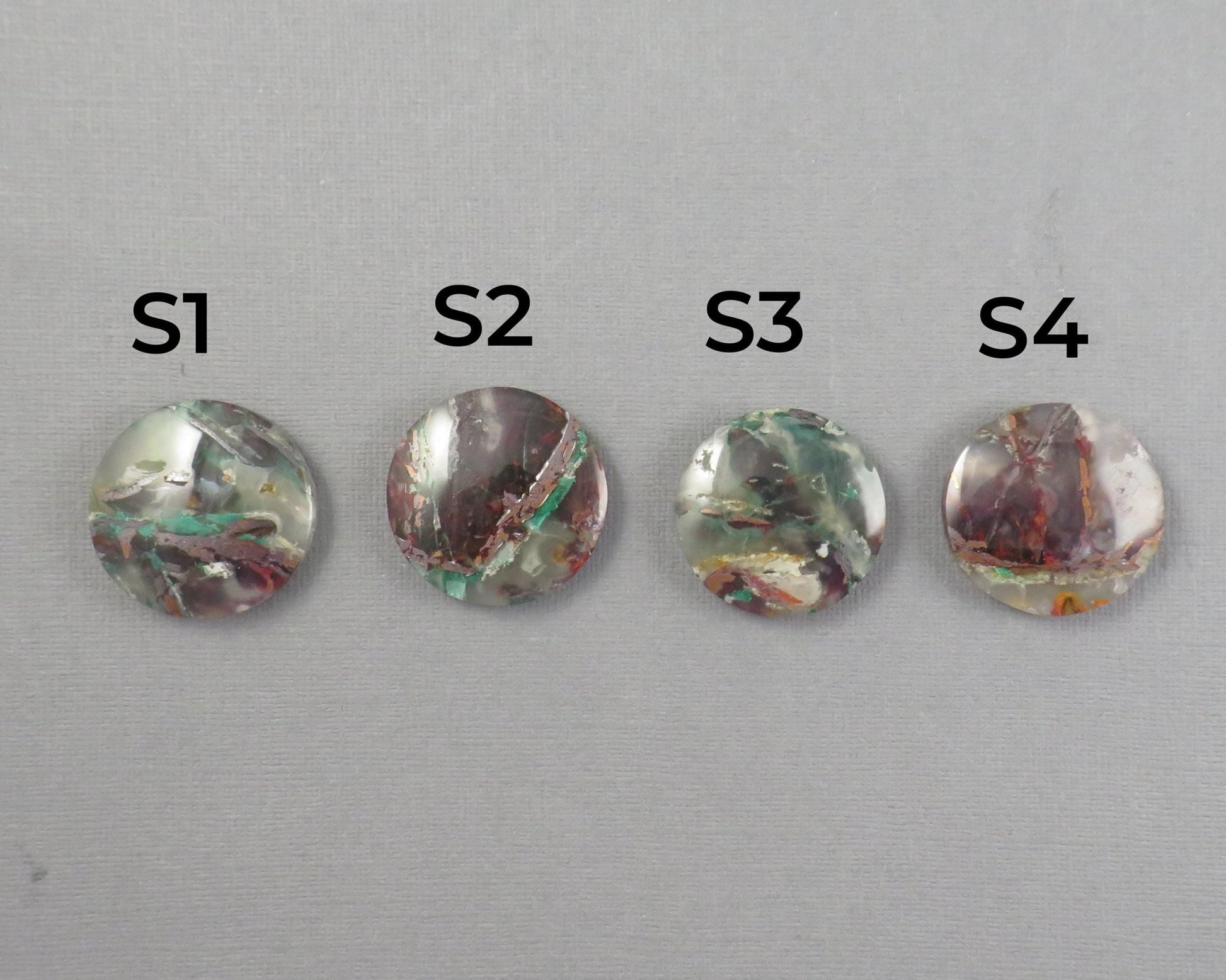 Confetti Chalcedony Cabochon Round | 28–29mm, avg 53.78ct | Per Stone | Indonesia | CF105 - Gem Enthusiast