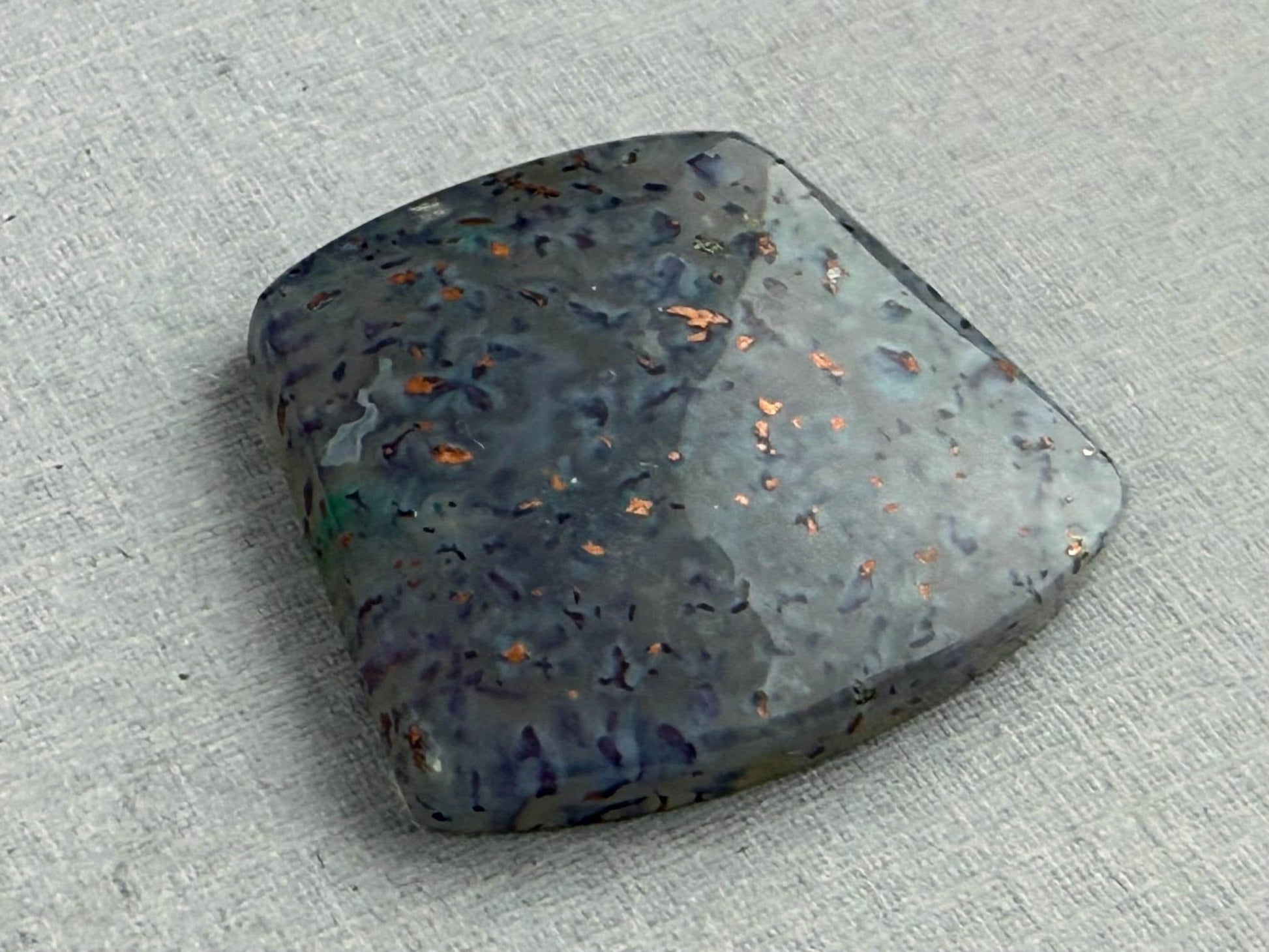 Confetti Chrysocolla in Chalcedony | Natural Cabochon Gemstone | CA331 - One of a Kind Cabochons - Gem Enthusiast