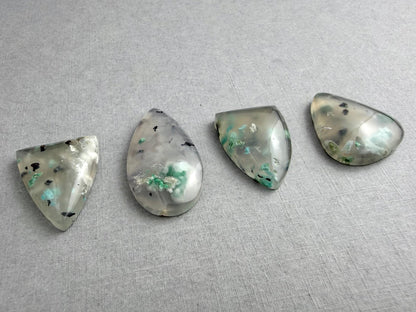 Confetti Chrysocolla in Chalcedony | Single Stone | Natural Cabochon from Indonesia | CA336 - Gem Enthusiast