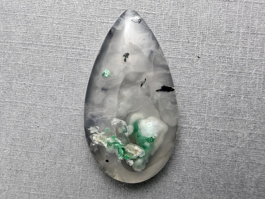 Confetti Chrysocolla in Chalcedony | Single Stone | Natural Cabochon from Indonesia | CA336 - Gem Enthusiast