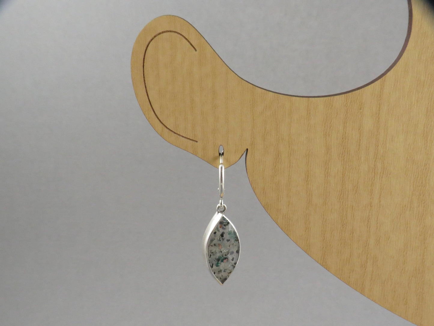 Confetti Chrysocolla Marquise Earrings in Sterling Silver | Handmade | ER128 - Gem Enthusiast