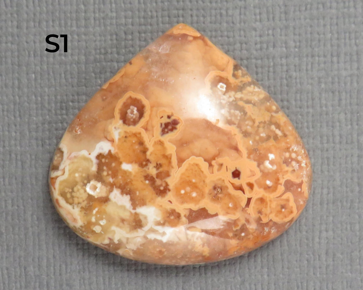 Crazy Lace Agate Cabochon Teardrop| Sold Per Stone | 26mm, avg 33ct | Indonesia | AG399 - Gem Enthusiast