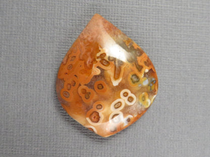 Crazy Lace Agate Teardrop Cabochon, Natural Untreated Stone, 33x27mm | AG408 - Gem Enthusiast