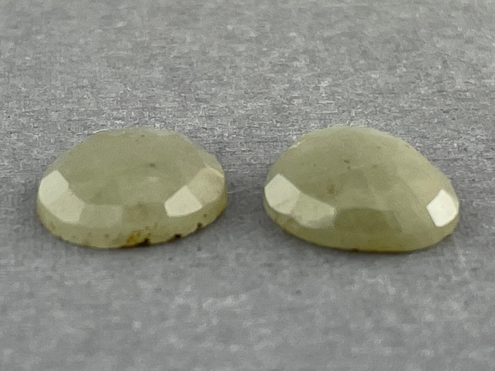 Cream Yellow Sapphire Rose Cut Pair | 13.5x11mm | Natural Loose Gemstones | SP501 - Gem Enthusiast