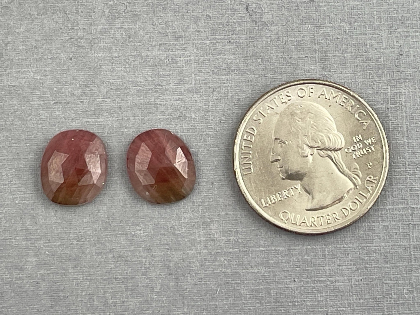 Dark Rose Pink Sapphire Rose Cut Oval Pair | 12x10 mm | Corundum Natural Loose Gemstones | SP541 - Sapphire - Gem Enthusiast