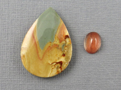 Designer Gemstone Set | Oregon Sunstone and Owyhee Mountain Jasper | SET116 - Gem Enthusiast