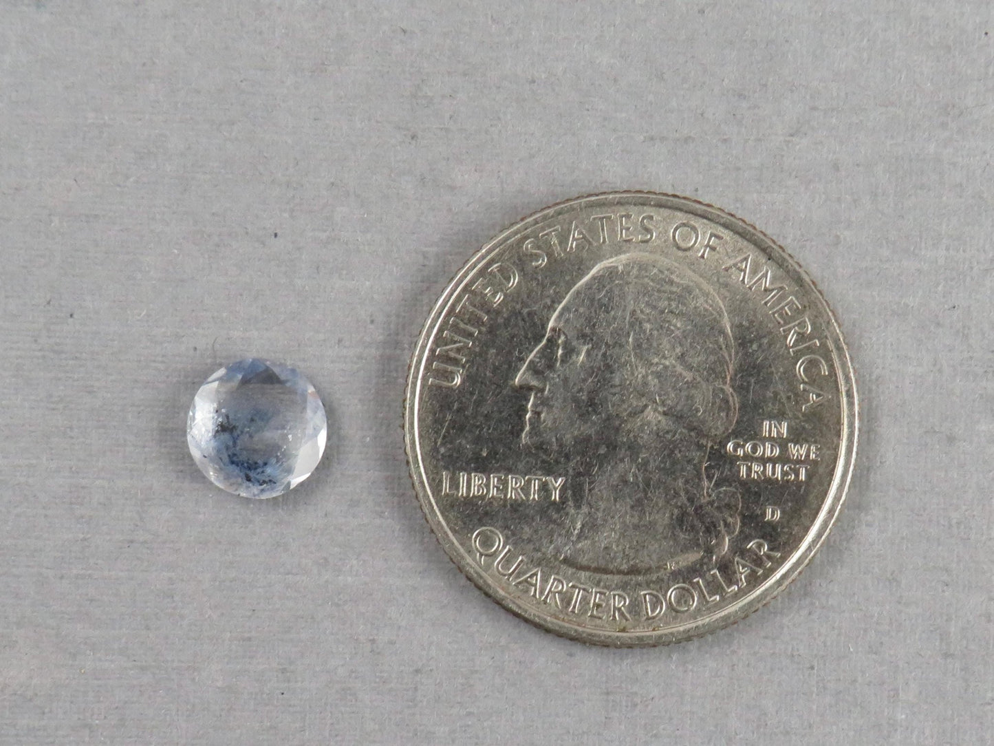 Dumortierite in Quartz | 7.3mm Round | Natural Gemstone from Brazil | QU552 - Gem Enthusiast
