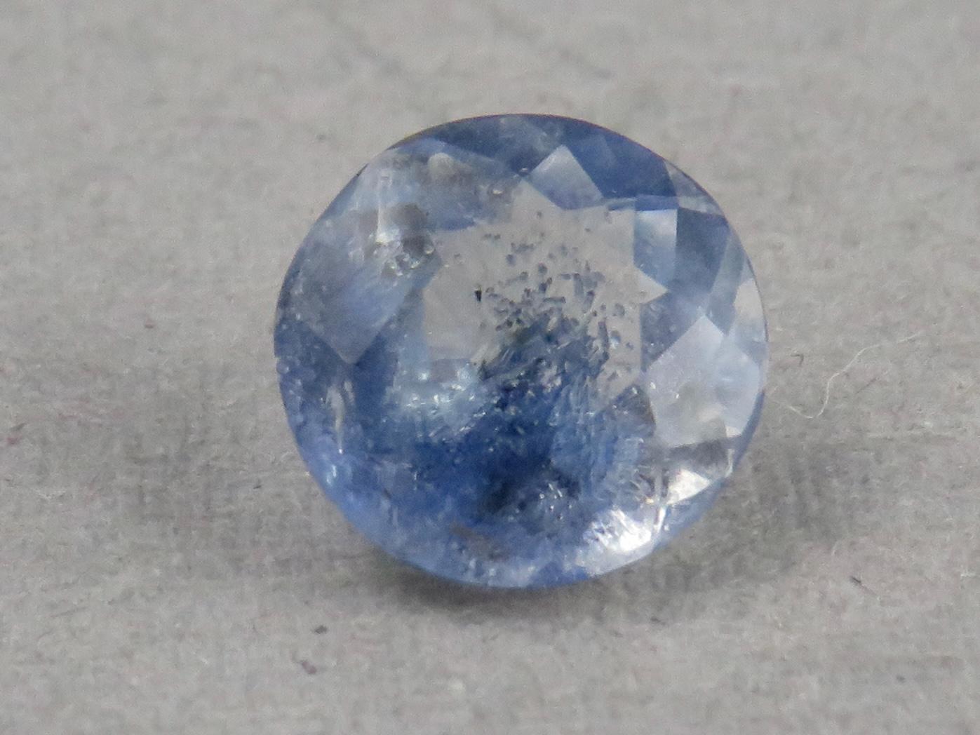 Dumortierite in Quartz | 7.3mm Round | Natural Gemstone from Brazil | QU552 - Gem Enthusiast