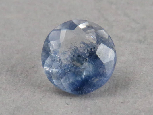 Dumortierite in Quartz | 7.3mm Round | Natural Gemstone from Brazil | QU552 - Gem Enthusiast