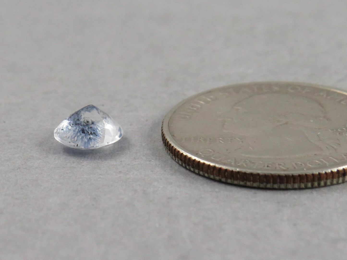 Dumortierite in Quartz | 7.3mm Round | Natural Gemstone from Brazil | QU552 - Gem Enthusiast