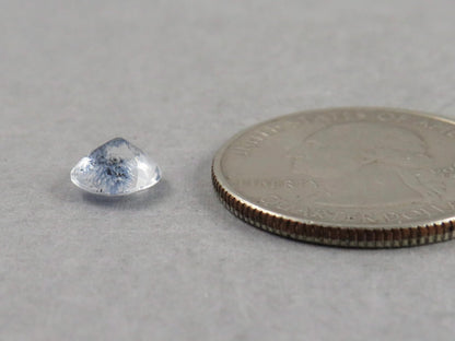Dumortierite in Quartz | 7.3mm Round | Natural Gemstone from Brazil | QU552 - Gem Enthusiast