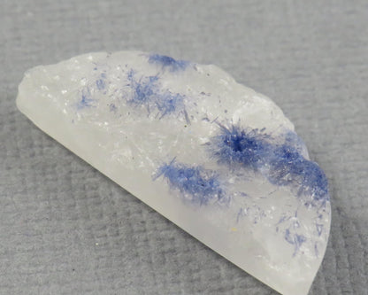 Dumortierite in Quartz Cabochon | 23.4x10mm, 9.27ct | Brazil | QU556 - Gem Enthusiast