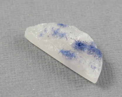 Dumortierite in Quartz Cabochon | 23.4x10mm, 9.27ct | Brazil | QU556 - Gem Enthusiast
