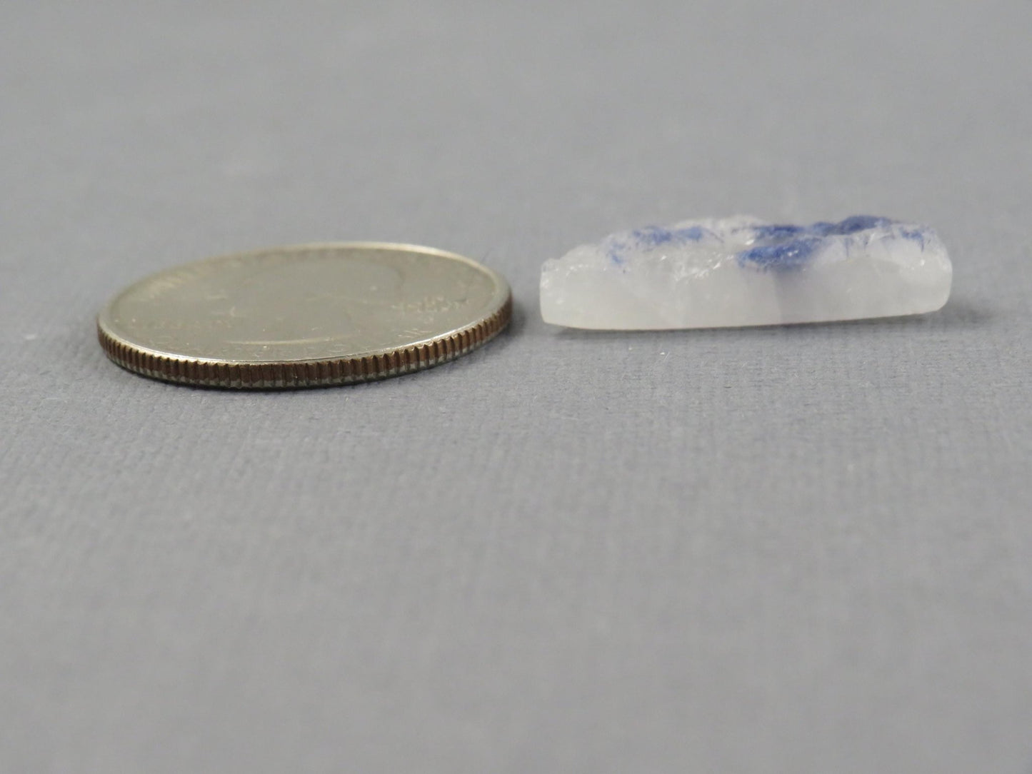 Dumortierite in Quartz Cabochon | 23.4x10mm, 9.27ct | Brazil | QU556 - Gem Enthusiast