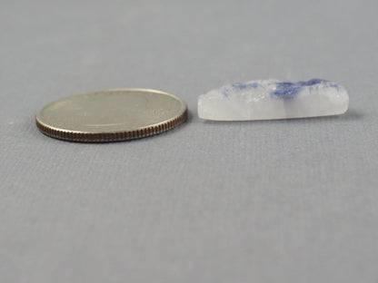 Dumortierite in Quartz Cabochon | 23.4x10mm, 9.27ct | Brazil | QU556 - Gem Enthusiast