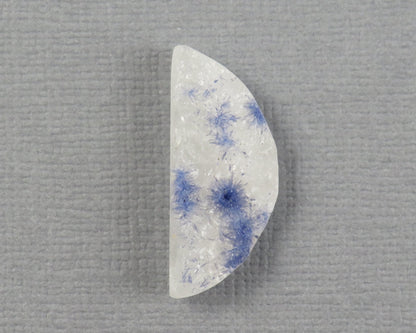 Dumortierite in Quartz Cabochon | 23.4x10mm, 9.27ct | Brazil | QU556 - Gem Enthusiast