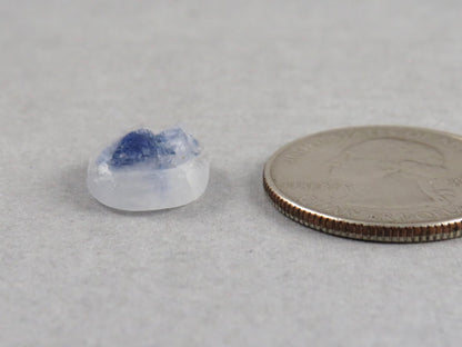Dumortierite in Quartz | Druzy Crystal | Rough Top Oval | Brazil | QU555 - Gem Enthusiast