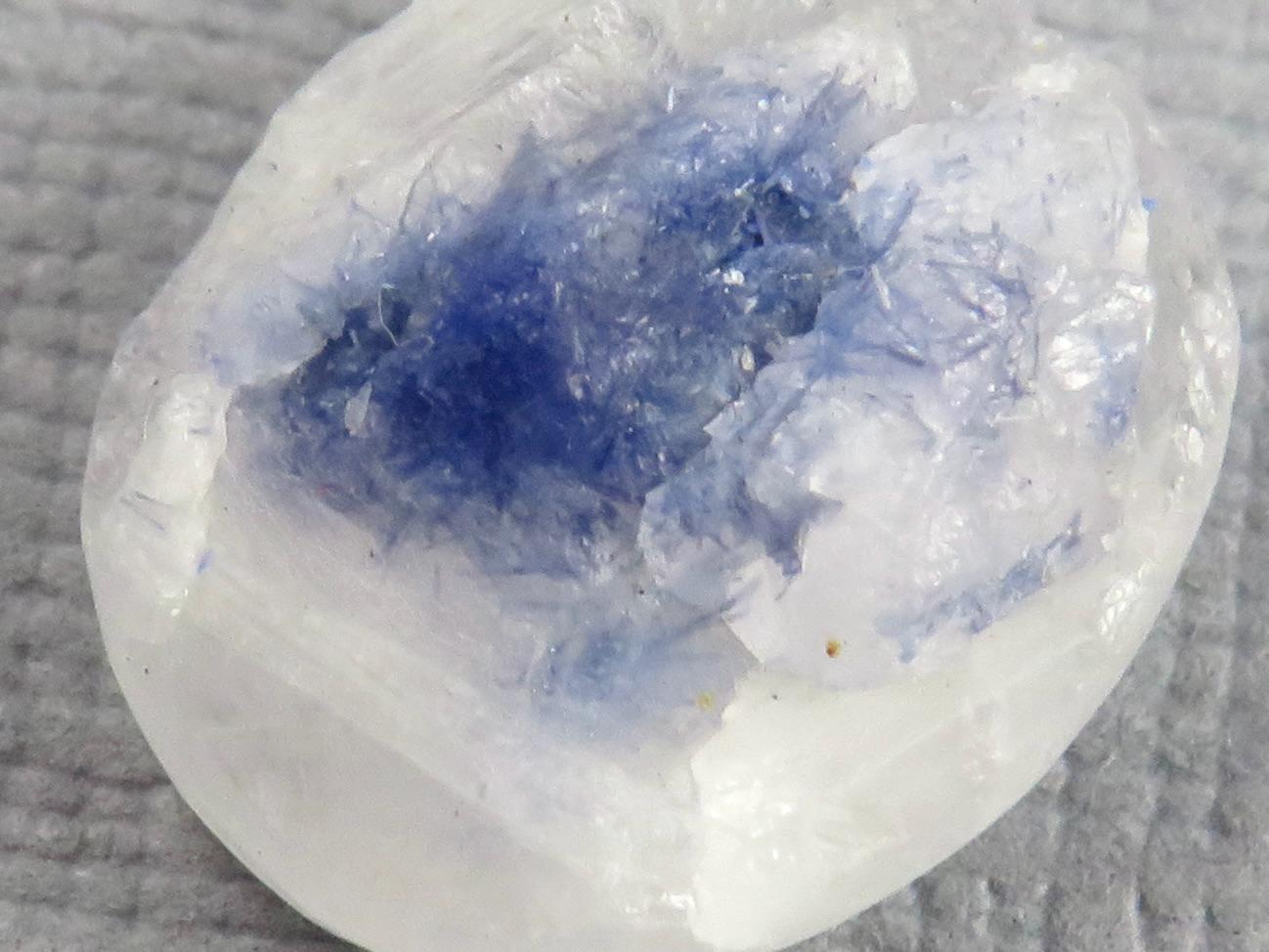 Dumortierite in Quartz | Druzy Crystal | Rough Top Oval | Brazil | QU555 - Gem Enthusiast
