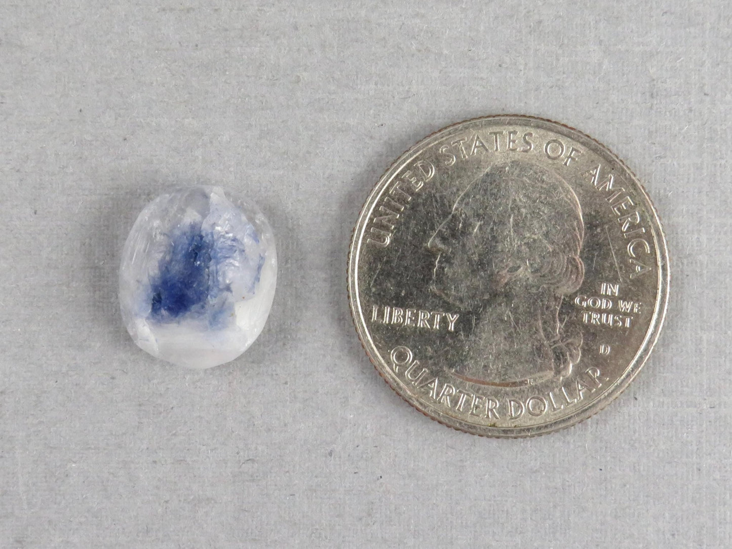 Dumortierite in Quartz | Druzy Crystal | Rough Top Oval | Brazil | QU555 - Gem Enthusiast