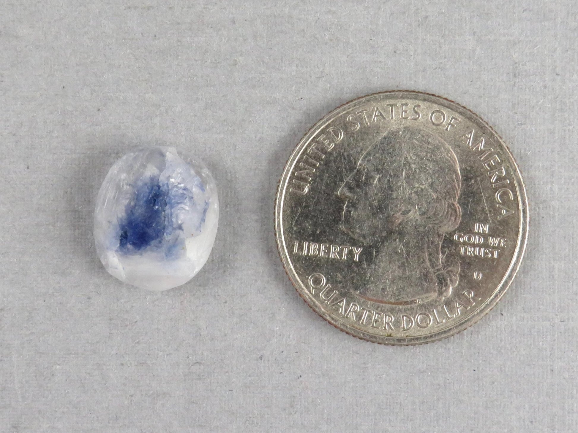 Dumortierite in Quartz | Druzy Crystal | Rough Top Oval | Brazil | QU555 - Gem Enthusiast
