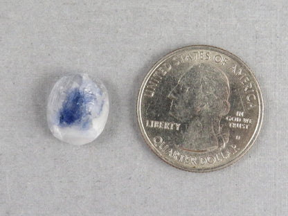 Dumortierite in Quartz | Druzy Crystal | Rough Top Oval | Brazil | QU555 - Gem Enthusiast